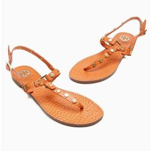 Tory Burch logo studded sandals